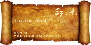 Szeiler Arnó névjegykártya